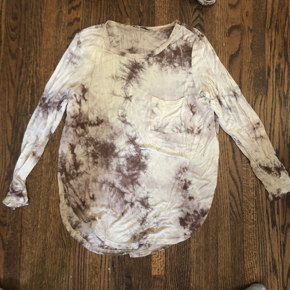 Tie die long sleeve shirt